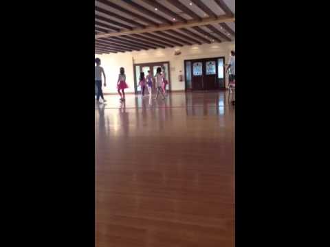 Ballet dance with young cute girls