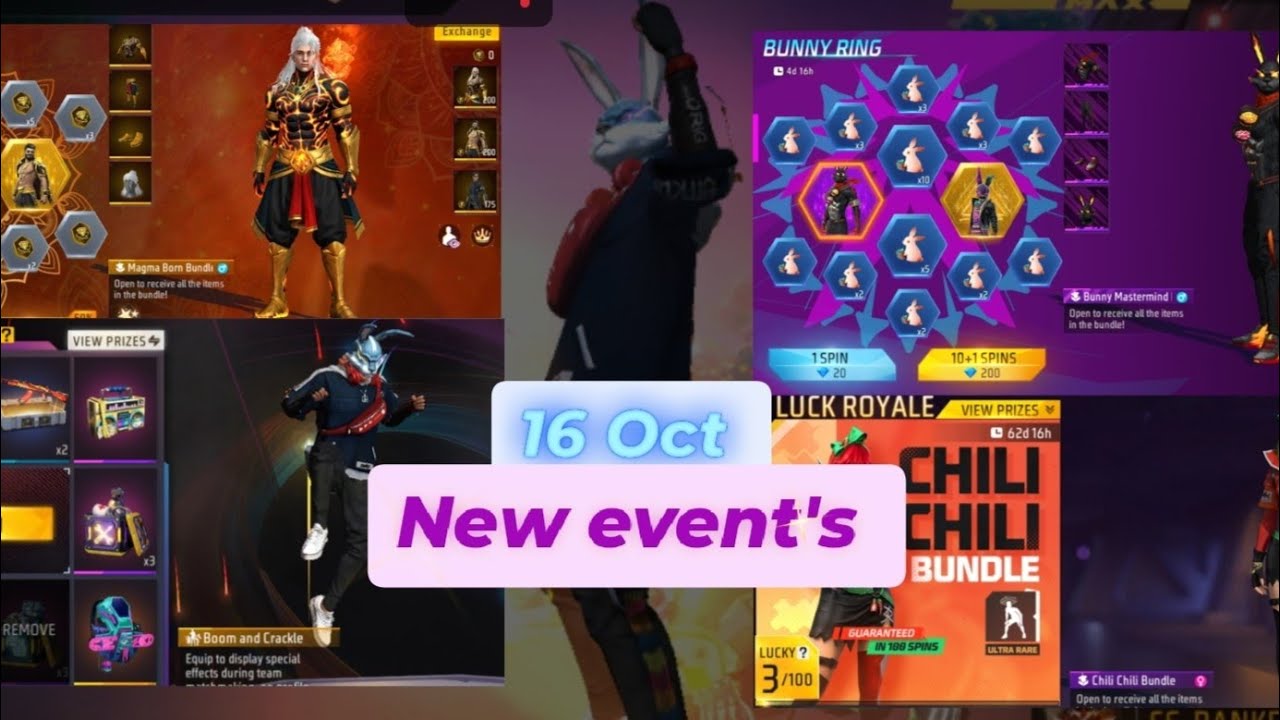 free fire 🔥16 October 💖 new event's 🔥
