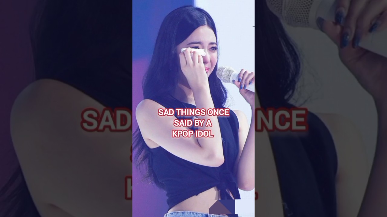 Грустные слова, сказанные однажды K-pop айдолом 