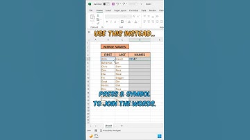 ONLY 0.01% KNOW THIS: Merge Names 😈 | MS-EXCEL | 10 Second PC | #shorts #excel
