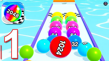 Ball Run 2048 - Gameplay Walkthrough Part 1 - Ball Merge Run Level 1-28 (Android, iOS)