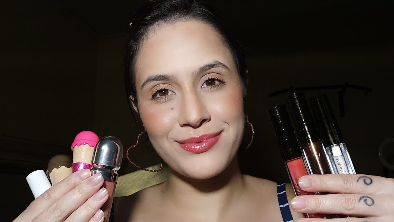ASMR - Todos os meus Gloss ( 7 Gloss ) 😱