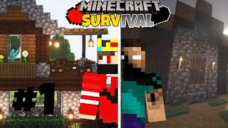 I started the horror survival series in minecraft pe 1.20😱👻 || Minecraft pocket edition survival