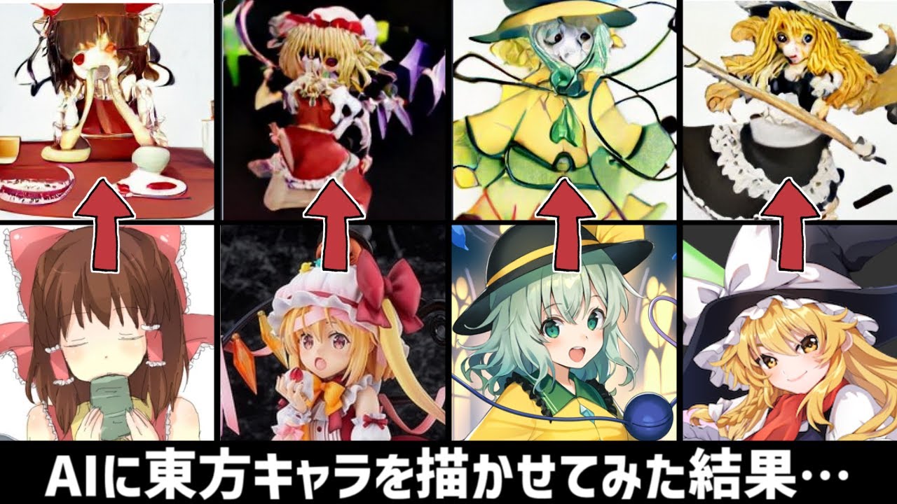 人工知能 Ai に 東方キャラ を描かせてみた結果 ゆっくり実況 Youtube