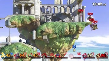 Smash Ultimate - Isabelle wins a 1v7 against Level 9 CPUs