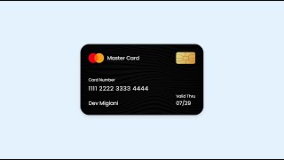 Credit Card UI Design in HTML & CSS | Card Design