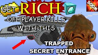 MINECRAFT 1.9 TRAPPED SKYBASE SECRET ENTRANCE TUTORIAL! Secure Entrance that KILLS intruders!