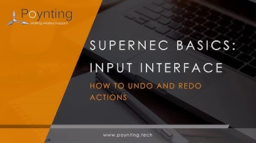 SuperNEC Help Videos: How to undo and redo actions - Input Interface