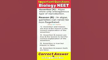 Assertion and Reason Biology Class 12 ❤️ #neet #neet2023 #biologyquestion #shorts #neettrending