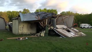 Mobile home destroyed by explosion in Wooster