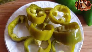 Quick & Easy: Pickled green peppers  مخلل الفلفل الأخضر/فلفل أخضر مرقد