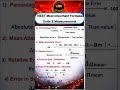 NEET Most Important Formulas |Units & Measurement |NCERT | NEET |CBSE |Class11| Animation