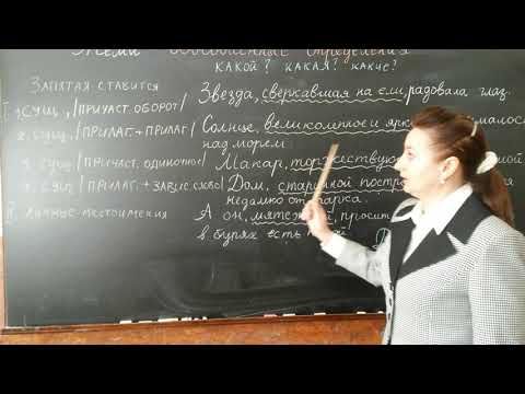 Русский язык.  8 класс.  Обособленные определения