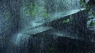 Defeat All Sleep Problems to Sleep Soundly Instantly | Heavy Rainstorm & Mighty Thunder on Tin Roof