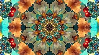 Autumn Kaleidoscope: A Dance of Flowers & Leaves #kaleidoscope #alphawaves #meditativemandalaart