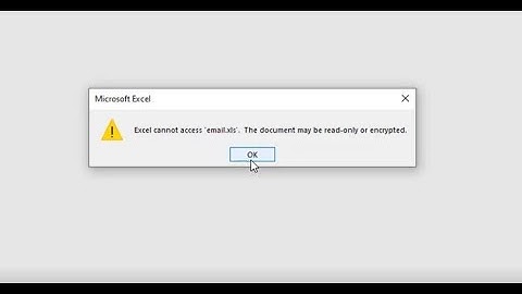 Excel cannot access. the document may be read-only or encrypted