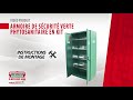 Armoire de sécurité verte phytosanitaire en kit (Montage)