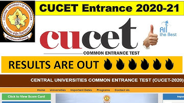 CUCET Results are OUT 🔥🔥🔥🔥 CUCET Final Score Card released | CUCET Entrance 2020-21 | STUDYUVA |