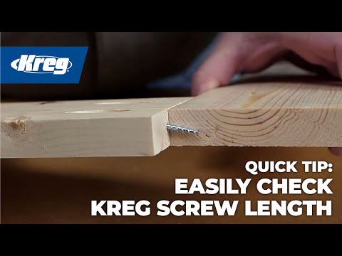 Quick Tip: A Surefire Way to Check Kreg Screw Length