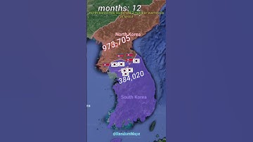 north korea vs south korea(war scenario) #asia #mapping #mapanimation #maps #map #shorts #animation
