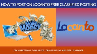 How To Post On Locanto  Free Classified Posting  CPA Marketing  And Free US Number