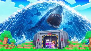MEGALODON TSUNAMI vs DOOMSDAY BUNKER In Minecraft!