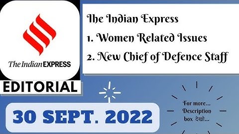 30th September 2022 | Gargi Classes The Indian Express Editorials & Idea Analysis | By R.K. Lata