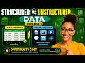 Structured vs Unstructured Data Explained | Opportunity Cost in Business Intelligence
