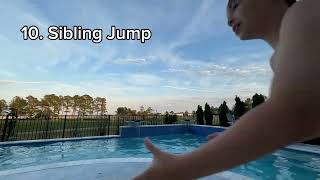 10 ways to jump in a pool! 