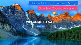 New Sliding TextAnimtion Using Custom Javascript Window On Load Function