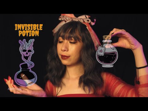 ASMR Super Mean RP| Halloween Invisible Potion (tapping, water, scissors, wood burning sounds)