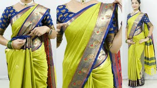 Cotton silk saree draping tutorial for Diwali & Wedding season | Sari draping tips & tricks | Sari