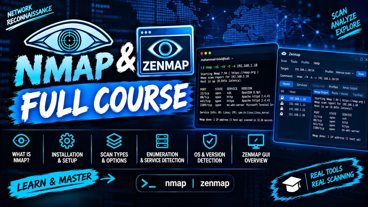 Nmap Full Course in Urdu/Hindi | Ethical Hacking & Network Scanning ...