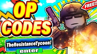 The Nerd Stash on X: Roblox The Resistance Tycoon Codes (March 2023)  #guide #roblox   / X