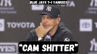 Aaron Boone BLASTS Cam Schlittler after SHAMEFUL loss - Post Game Interview - Blue Jays 7-1 Yankees
