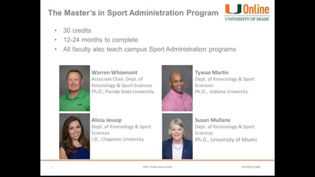 UM Sport Administration inar Breaking Into the Sport Industry with Dr. Windy Dees YouTube