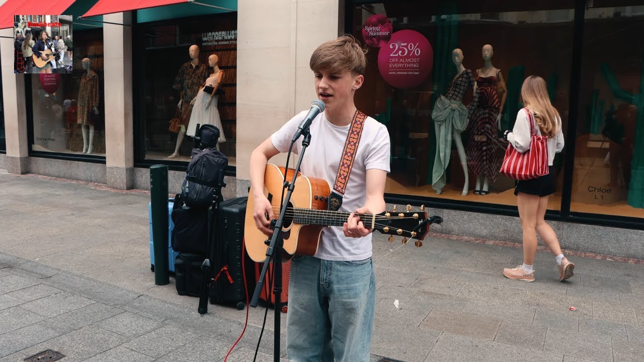 Bob Dylan Classic Masters of War, preformed by the Incredible Rhys McPhillips on Grafton Street