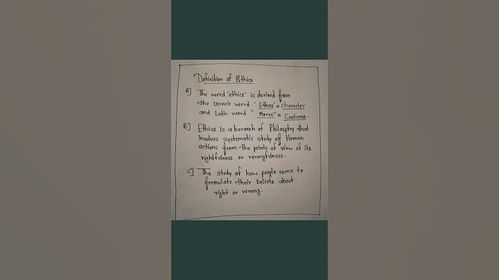 Definition of Ethics 🎯