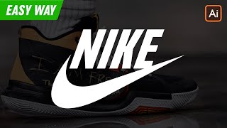Nike logo design in #illustrator | shoes logo design | famous brand logo redesign screenshot 2