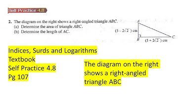 Indices Surds and Logarithms self practice 4.8 Q2 add maths form 4 latih diri 4.8 tingkatan 4