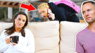 Acting SUSPICIOUS In Front Of My Parents! *they got mad*