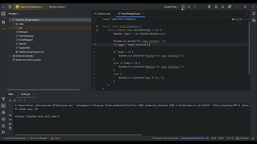 Bir sayının pozitif-negatif-sıfır olduğu durumları inceleyen algoritmayı java ile yazdık.