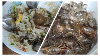 อาหารพื้นบ้าน ส้ามะโอ(ตำส้มโอ) ใส่ปูน้อย