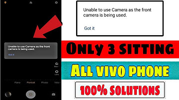 Unable to Use Camera as the Front Camera is Being Used | Vivo YT3X 5G Camera Problem Fix