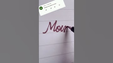 Moin name write in cursive writing #cursive#writing#moin#khushicursivewriting#short