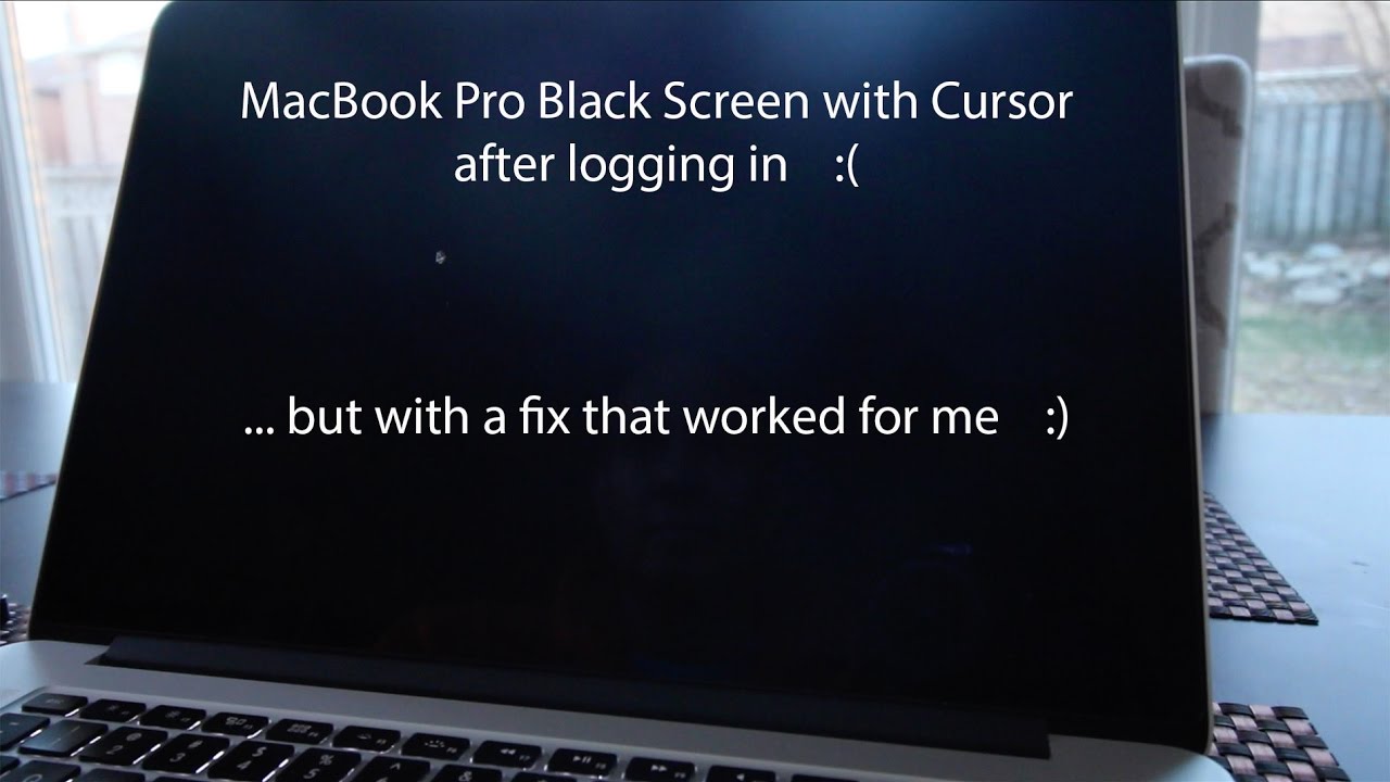 how to turn on macbook with black screen