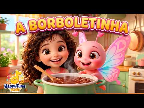 A Borboletinha faz Chocolate com a Mamãe 🦋🍫 | Cantiga Infantil Animada – Happy Tune Kids