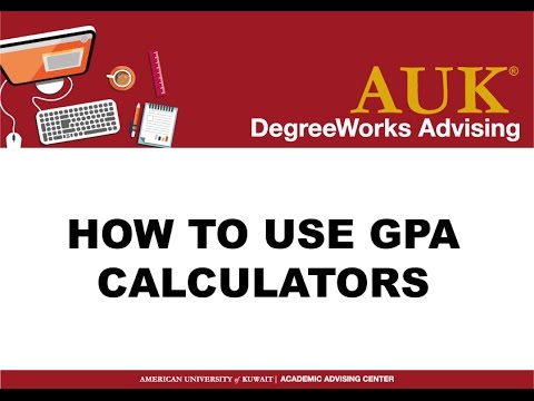 AUK DegreeWorks - GPA Calculator