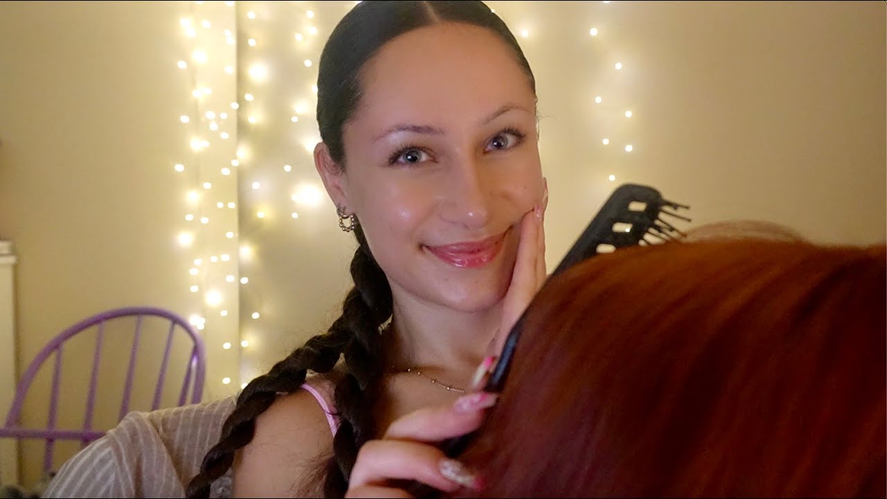 ASMR - sweet popular girl plays with your hair #wlw