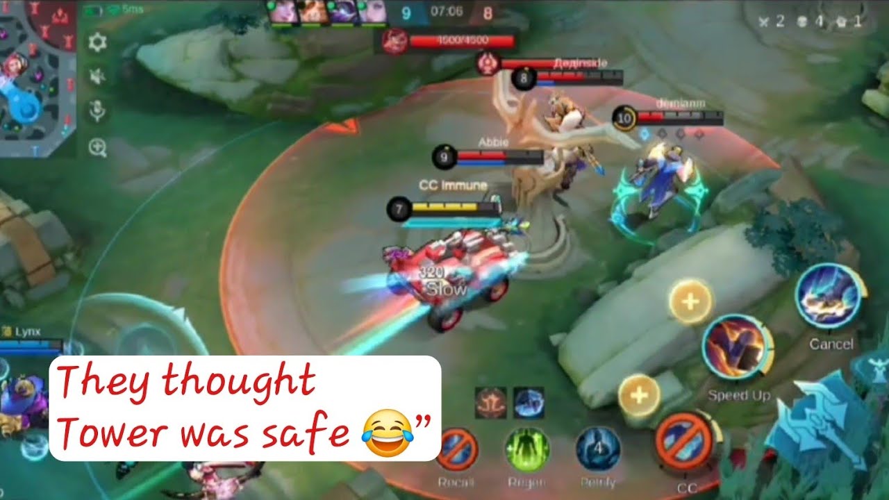 Johnson bump inside tower | Mobile Legends 